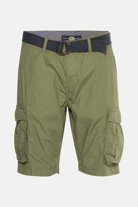 Shorts de Petrol Industries, avec poche arrière et ceinture tissée bleu-noir.