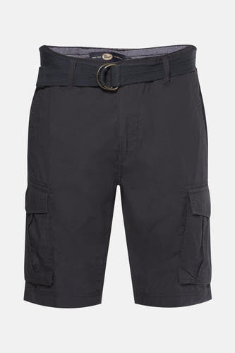 Shorts noirs de Petrol Industries, avec une poche et un détail de ceinture tissée.