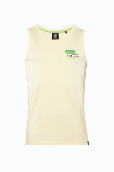 T-shirt tank top de Petrol Industries avec col rond et logo sur la poitrine.