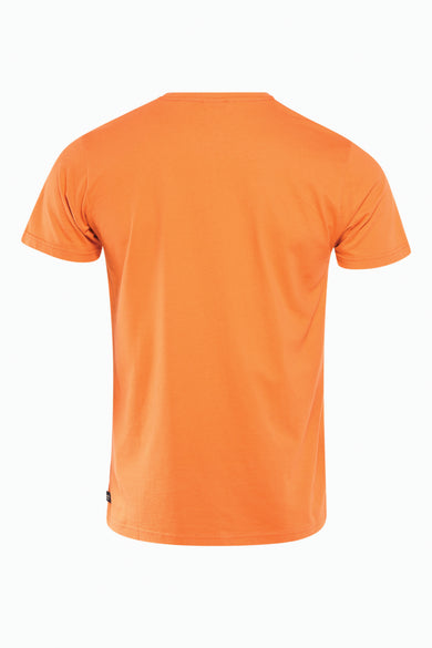 T-shirt orange de Petrol Industries avec des manches courtes, vu sur l'arrière.
