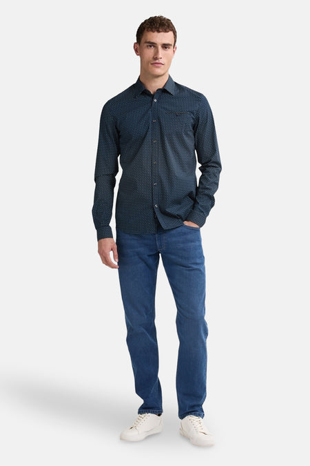 Chemise à manches longues - Bleu foncé