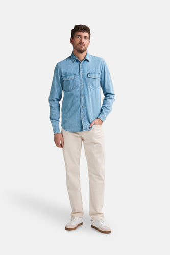 Chemise à manches longues - Light blue denim - Petrol Industries®