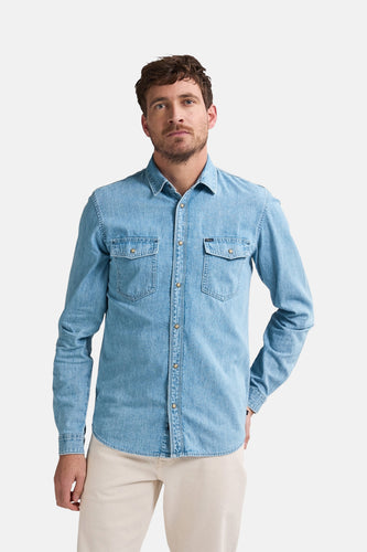 Chemise à manches longues - Light blue denim - Petrol Industries®