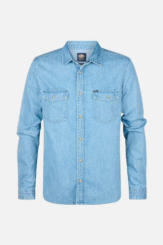Chemise à manches longues - Light blue denim - Petrol Industries®