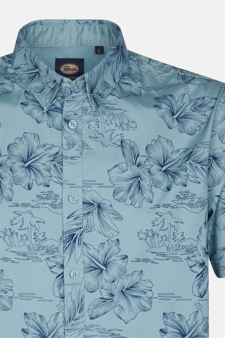 Chemise à manches courtes - bleu