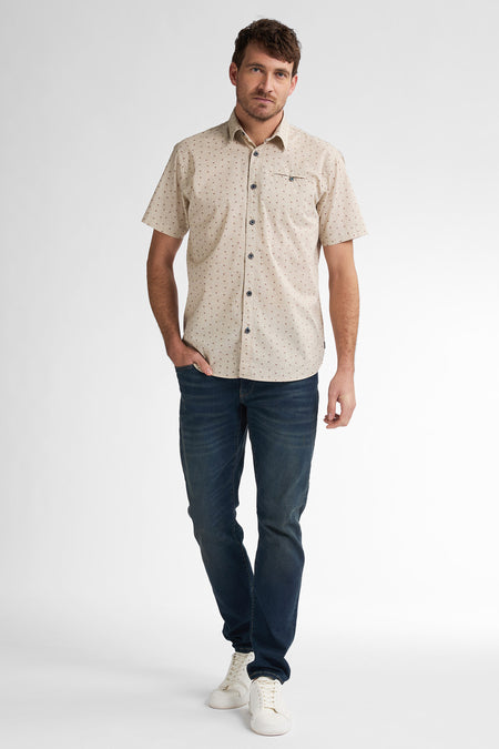Chemise à manches courtes - beige
