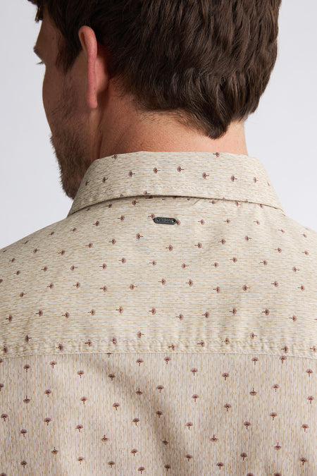 Chemise à manches courtes - beige