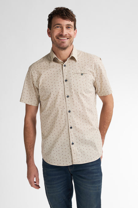 Chemise à manches courtes - beige