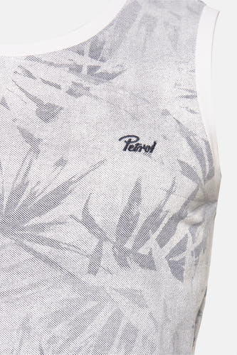 T-shirt bleu de Petrol Industries avec motif feuille.