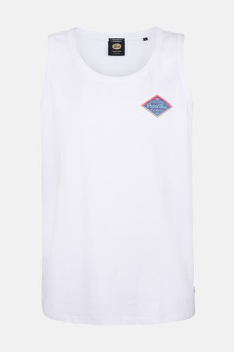 T-shirt blanc de Petrol Industries avec une impression décorative sur la poitrine.