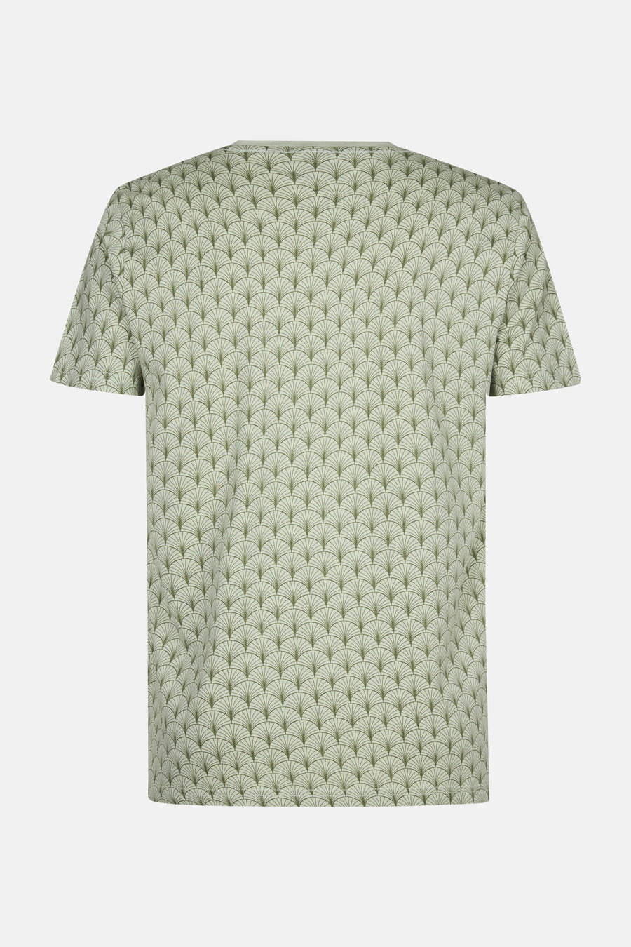 T-shirt vert avec manches courtes de Petrol Industries® dans une couleur verte et bleue à motif rayé.