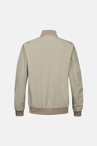 Manteau court beige de Petrol Industries® avec manches longues et poignets côtelés, dos.