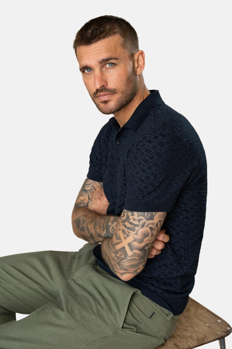 Polo à manches courtes - bleu