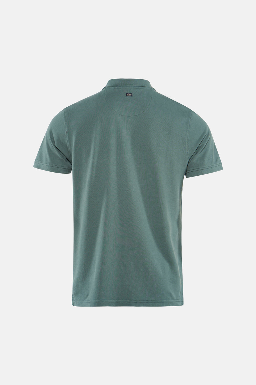 Polo verte de Petrol Industries à manches courtes, avec un petit badge de marque et un motif uni.