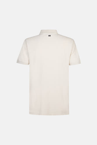 T-shirt beige de Petrol Industries, vu de de l'arrière avec un petit étiquette sur la col.