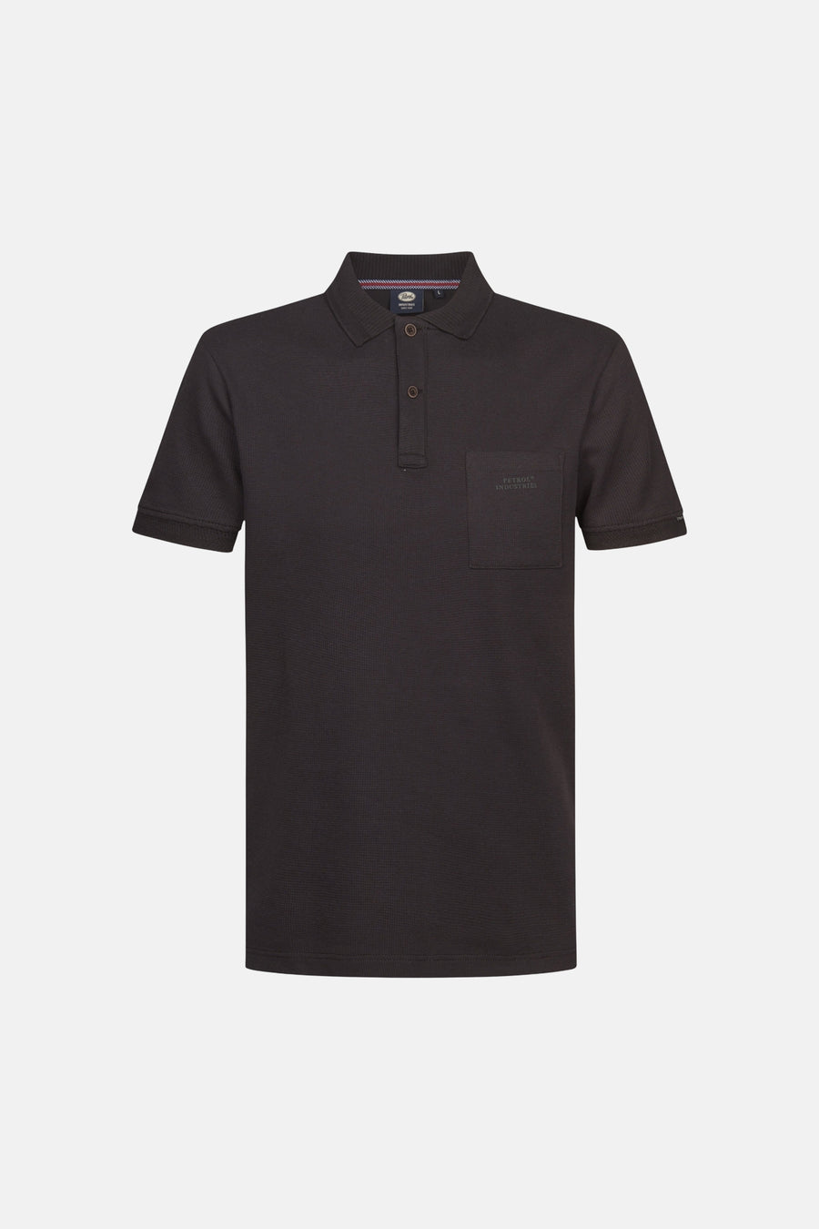 Polo noire à manches courtes et poche poitrine de Petrol Industries.