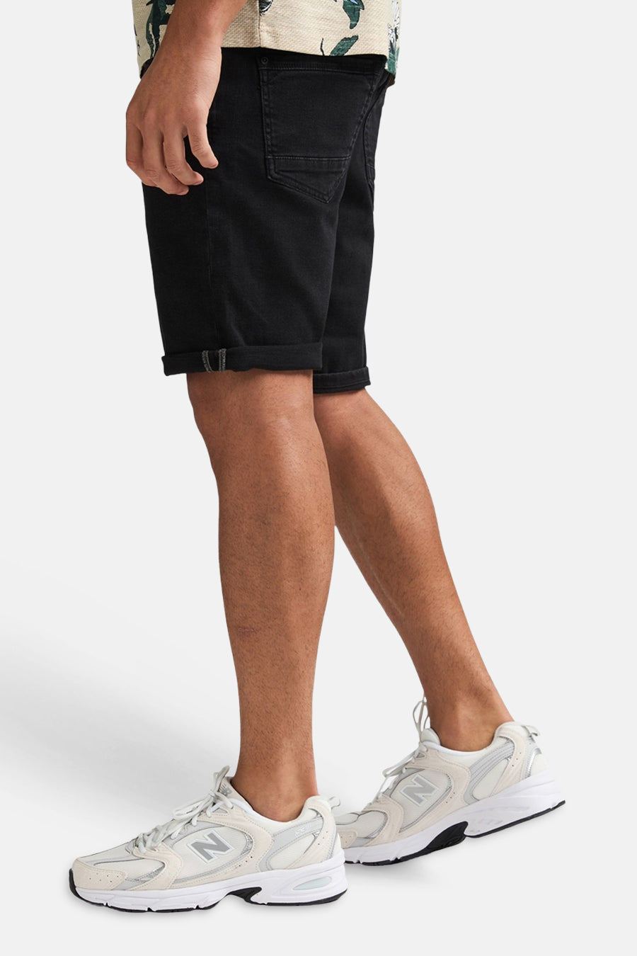 Short cargo - black denim