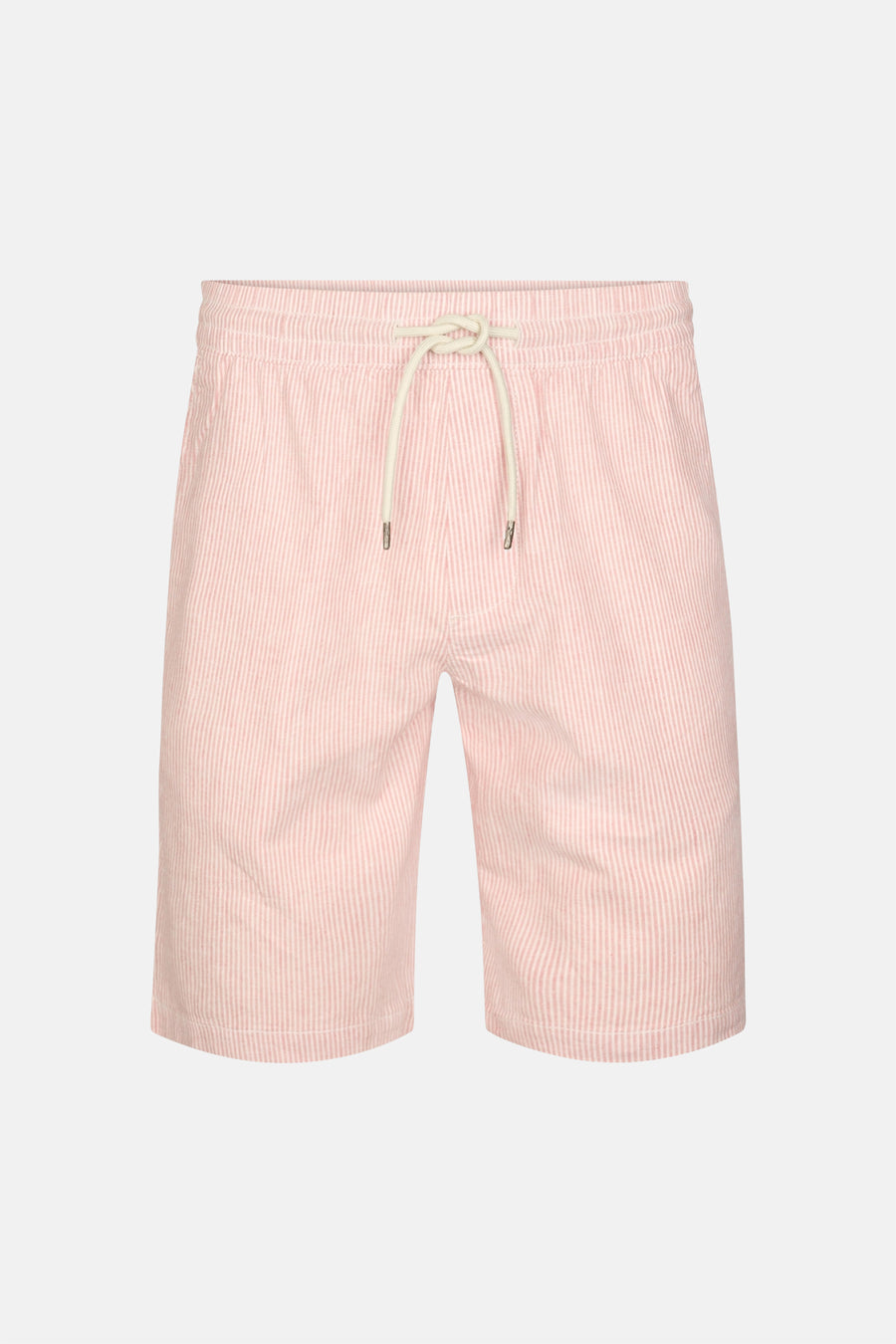 Short rayé rose de Petrol Industries avec cordon de serrage et bouton.