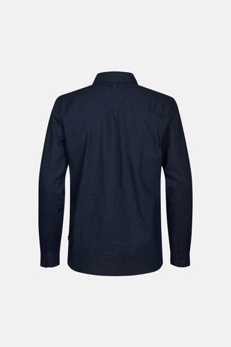 Chemise bleue à manches longues de Petrol Industries, vue de dos.