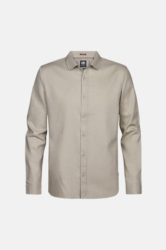 Chemise beige à longues manches de Petrol Industries, de couleur unie.