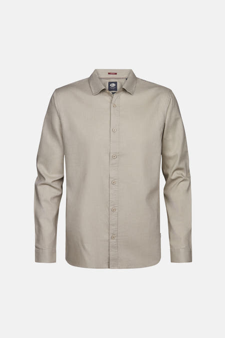 Chemise beige à longues manches de Petrol Industries, de couleur unie.