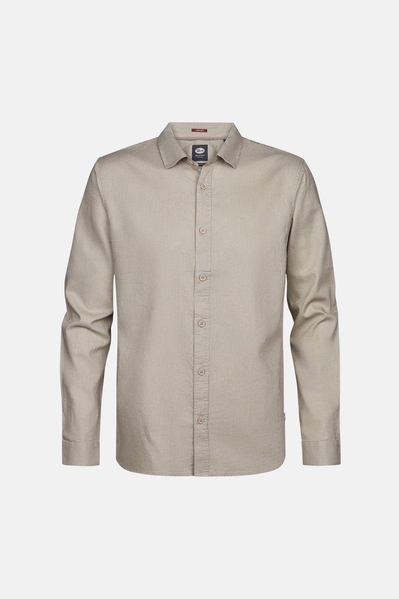Chemise à manches longues - beige