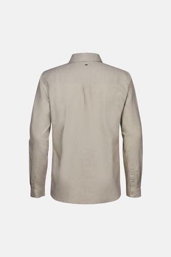 Chemise beige à longues manches de Petrol Industries, vue sur l'arrière.