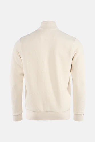 Gilet écru de Petrol Industries avec un motif subtil, vu de l'arrière.
