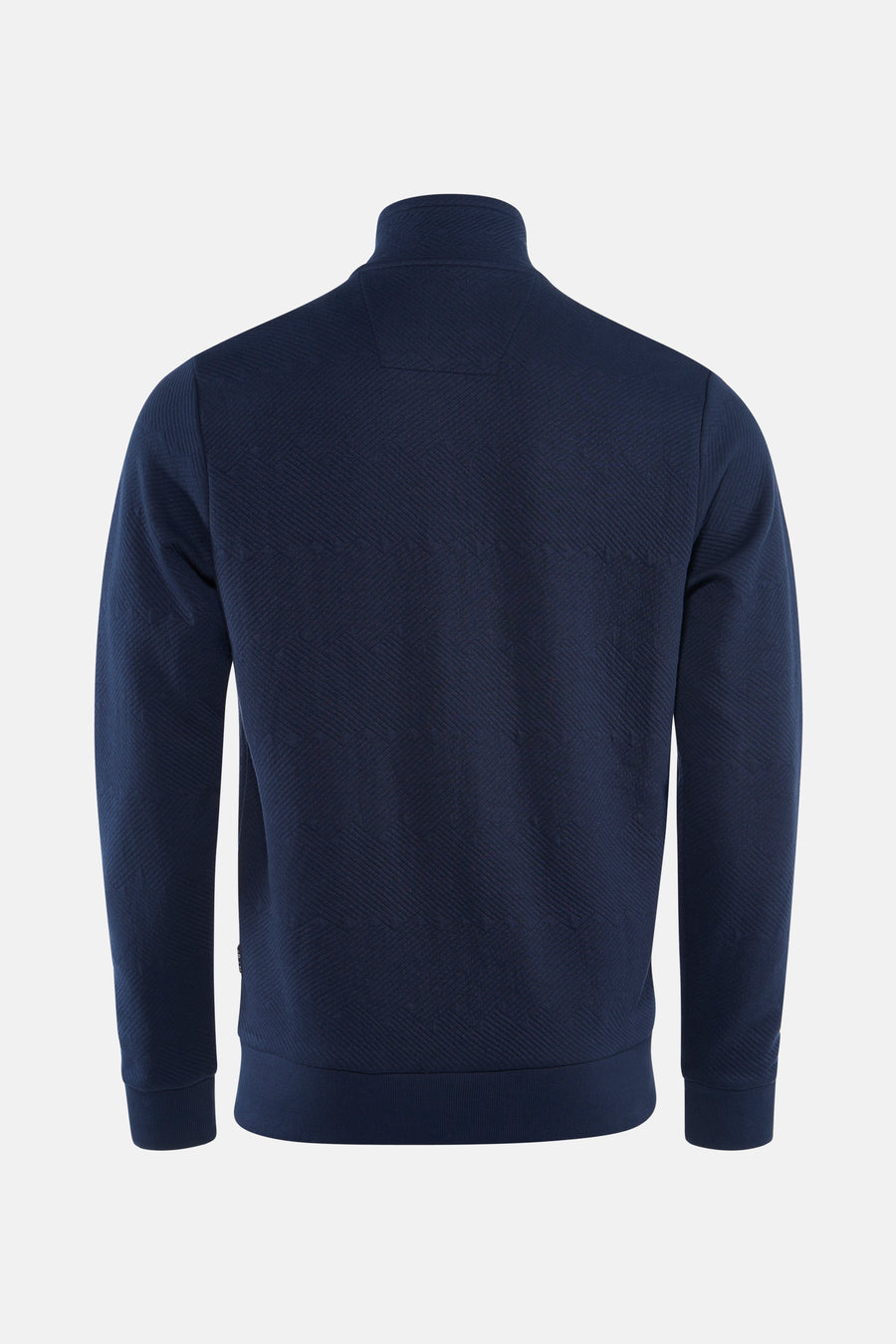 Veste bleue de Petrol Industries, avec un motif géométrique subtil et un col haut.