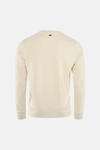 Pull beige à col rond de Petrol Industries, vue arrière.