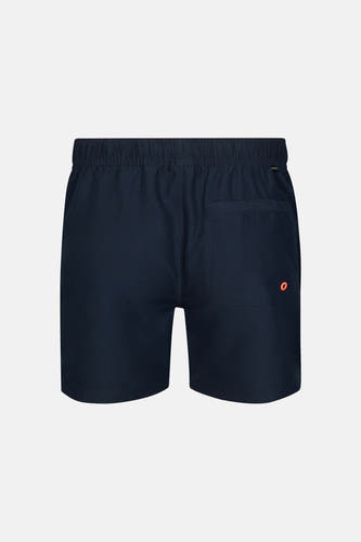Short de bain bleu de Petrol Industries, avec poche arrière et un petit détail orange.