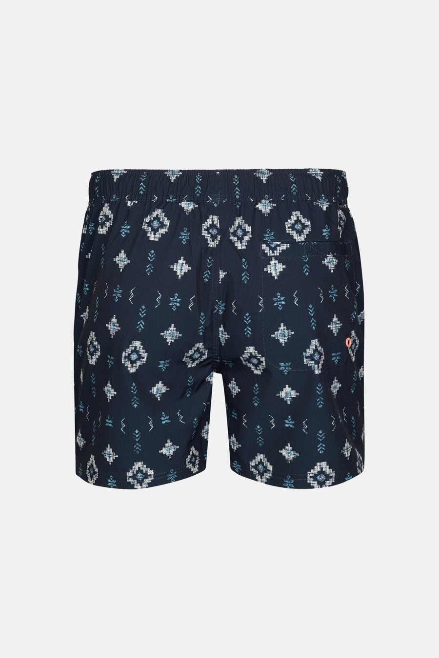 Short de bain bleu de Petrol Industries® avec un motif géométrique et une poche arrière.