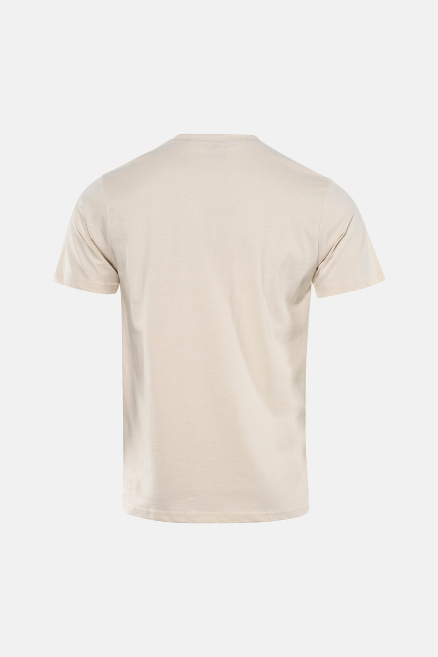 T-shirt écru à manches courtes de Petrol Industries®, de couleur unie, vu de dos.