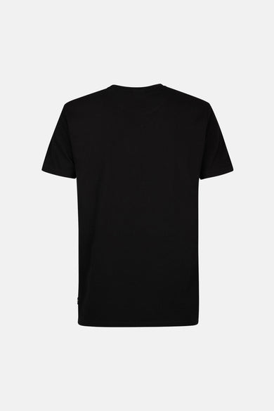 T-shirt noir de Petrol Industries, dos en noir uni.