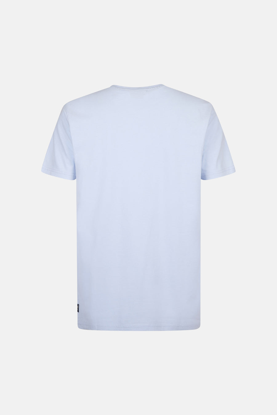 T-shirt bleu à manches courtes de Petrol Industries®, vu de l'arrière.