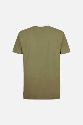 T-shirt vert avec manches courtes de Petrol Industries®, dos visible, design uni.
