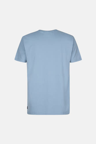 T-shirt bleu à manches courtes de Petrol Industries®, couleur unie, dos.