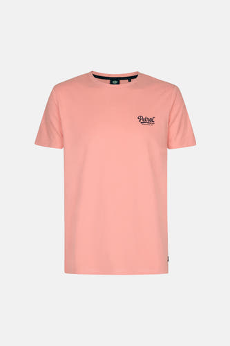 T-shirt rose à manches courtes de Petrol Industries®, vue arrière, couleur unie.