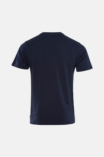T-shirt bleu à manches courtes de Petrol Industries®, vu de dos.