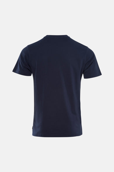 T-shirt bleu à manches courtes de Petrol Industries, dos uni, style décontracté.