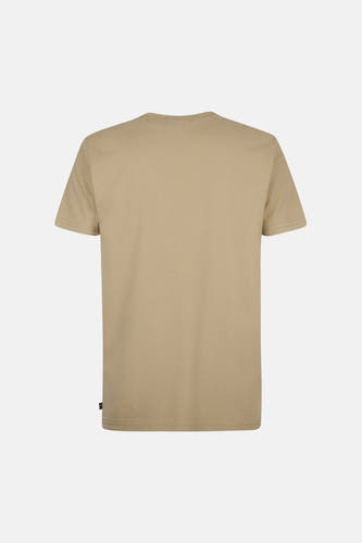 T-shirt Kaki à manches courtes de Petrol Industries, dos uni avec un petit logo étiquette.