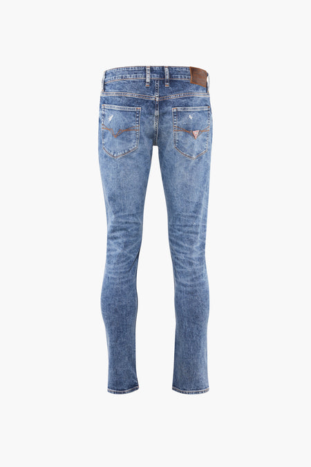 Jean &agrave; coupe carrot - bleu