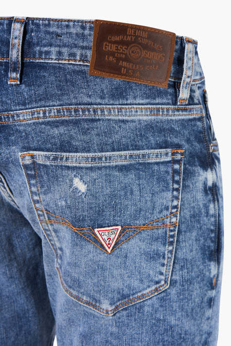 Jean &agrave; coupe carrot - bleu