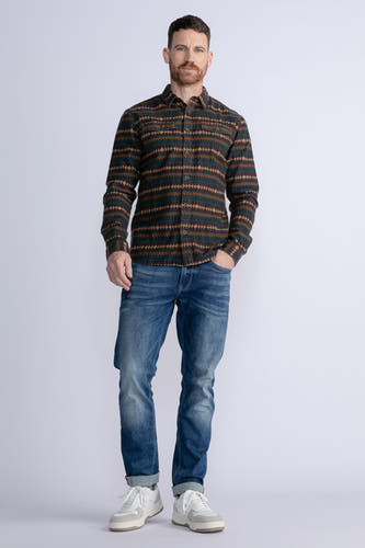 Chemise &agrave; manches longues - bleu
