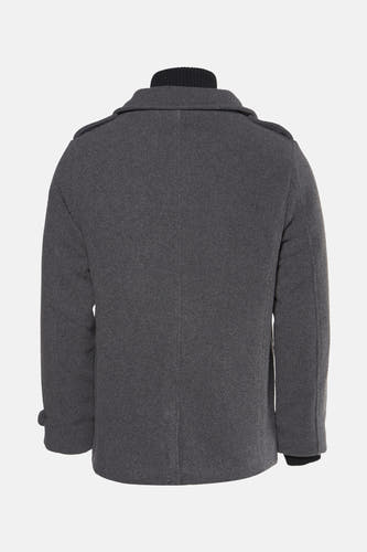Veste grise de Petrol Industries, avec des détails comme des épaulettes et un col, vue de l'arrière.