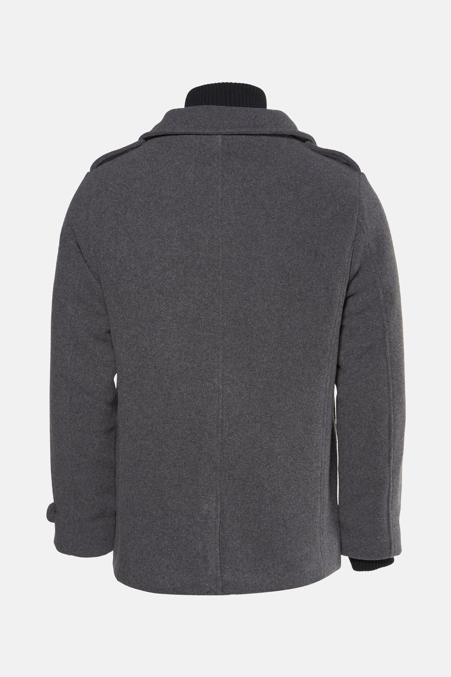 Veste grise de Petrol Industries, avec des détails comme des épaulettes et un col, vue de l'arrière.