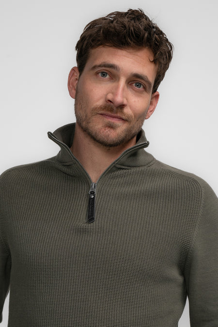 Pull à col roulé - kahki