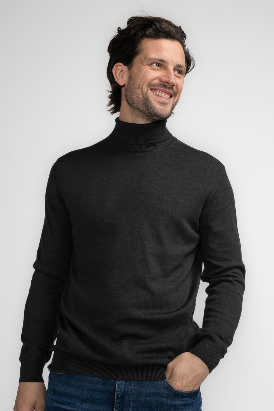 Pull à col roulé - noir