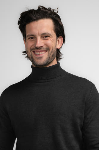 Pull à col roulé - noir