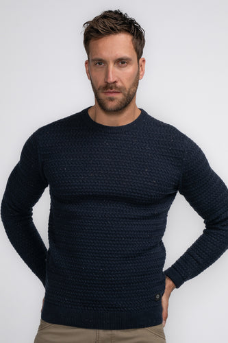 Pull à col rond - bleu - Petrol Industries®